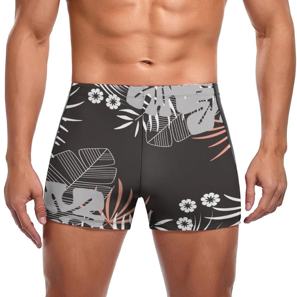 CTOITLKF Swim Shorts, Hawaii Leaves Swimming Trunks, Quick Dry Beach Shorts Surfing Shorts