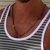 Maiyifu-GJ Men's Muscle Crewneck Striped Tank Tops Sleeveless Gym Workout Elastic Vest Summer Basic Casual T-Shirt Tees (Grey,X-Large) view 2