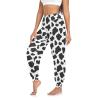 Black and White Cow Doodle Print Hippie Harem Pants for Women Boho Trousers Women's Cozy Yoga Pants, M view 1
