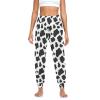 Black and White Cow Doodle Print Hippie Harem Pants for Women Boho Trousers Women's Cozy Yoga Pants, M view 4
