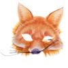 Healvian Fox Mask Realistic Furry Half Face Animal Mask for Halloween Parties Cosplay Carnivals and Masquerade Events Adult and Kids Costume Accessory 7X7X3 Inches