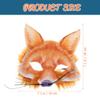 Healvian Fox Mask Realistic Furry Half Face Animal Mask for Halloween Parties Cosplay Carnivals and Masquerade Events Adult and Kids Costume Accessory 7X7X3 Inches view 4