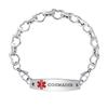 LinnaLove medical alert bracelets for men women Stainless steel Interchangeable medical bracelets, free engraving (HEART-7.5 inches-coumadin) view 1