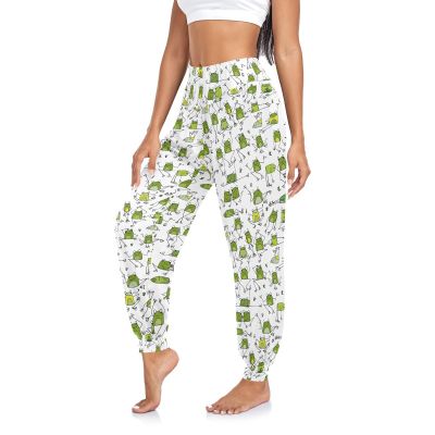 Cute Frogs Boho Yoga Pants for Women Joggers Workout Pants Casual Dance Sweatpants Beach Sport Pants Trousers, S