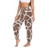 Animal Giraffe Print Boho Hippie Pants for Women Yoga Harem Pants Sweatpants, 2XL