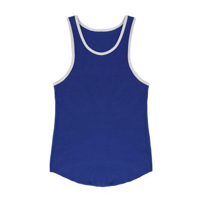 Maiyifu-GJ Men's Casual O Neck Sleeveless Tank Tops Summer Athletic Beach Workout Vest Shirt Solid Color Workout Muscle Tees (Blue,XX-Large)