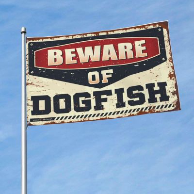 Dsoluuing Garage Decor for Men Beware of Dogfish Flag College Dorm Room Flag Yard Ornaments Outdoors (Size : 120X180CM)