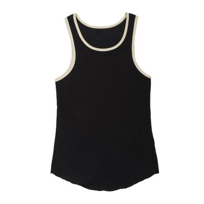Maiyifu-GJ Men's Casual O Neck Sleeveless Tank Tops Summer Athletic Beach Workout Vest Shirt Solid Color Workout Muscle Tees (Black,Medium)