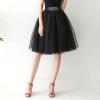 Adult Long Tutu Skirts for Women Womens Large Costume Tulle Skirt Tutu Underskirt Short Ball Gown (Black, One Size) view 3