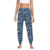 Blue Ocean Sea Shark Fish Womens Casual Cozy Yoga Joggers Pants High Waisted Lounge Pants, XL view 4