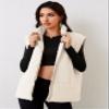 Daacee Women's Oversized Puffer Vest Lightweight Warm Cap Sleeve Puffy Bubble Outerwear Vests with Pockets(0650-Apricot-XL) view 2
