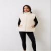 Daacee Women's Oversized Puffer Vest Lightweight Warm Cap Sleeve Puffy Bubble Outerwear Vests with Pockets(0650-Apricot-XL) view 3