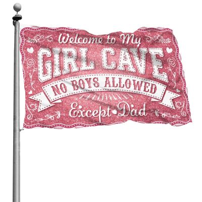 Garage Decor For Men No Boys Allowed Sign For Girls Flag College Dorm Room Flag Yard Ornaments Outdoors (Size : 120X180CM)