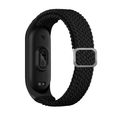 INF Nylon Wristband Compatible for Xiaomi Mi Band 7/Mi Band 6/Mi Band 5/Mi Band 4/Mi Band 3, Adjustable Braided Elastic Solo Loop for Mi Band 3/4/5/6/7/NFC, Sport Strap Smart Watch Accessories