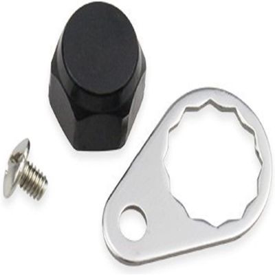 M7 Fishing Reel Screws Nut Caps, Metal Fishing Reel Handle Screw Cap Crank Nuts and Locking Plate Replacement for Left and Right Hand Plate DIY Fishing Accessory