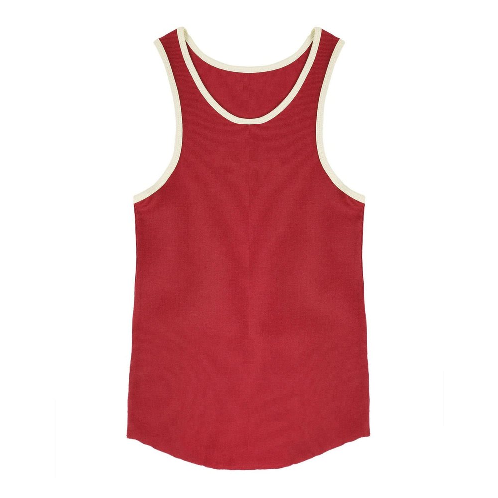 Maiyifu-GJ Men's Casual O Neck Sleeveless Tank Tops Summer Athletic Beach Workout Vest Shirt Solid Color Workout Muscle Tees (Red,XX-Large)