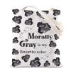 Romance Novel Enthusiast Tote Bag Smut Reader Handbag Enemies to Lovers Gift Morally Gray is My Favorite Color Canvas Bag (MorallyGray Totebag) view 1