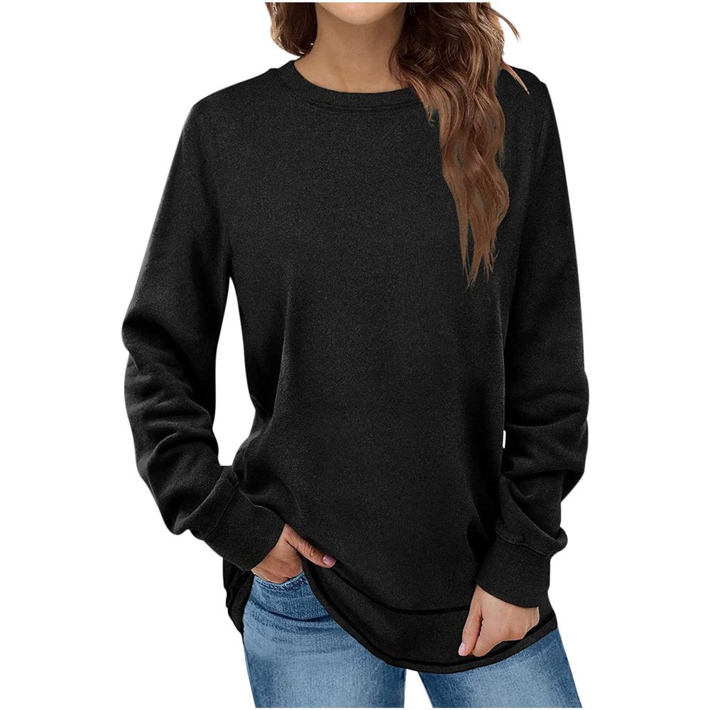 Uillui Casual 4-Way Stretch Shirts Womens Fall 2023 Fashion Long Sleeve Legging Tunic Tops Crewneck Sweatshirt Dressy Blouse