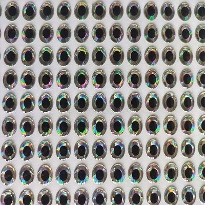 6mm 310Pcs Silver 3D Soft Holographic Fishing Lure Jig Fly Tying Material Craft Doll DIY Eyes