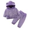 Hikido Toddler Insulated Onesie Cute Comfy Thicken Snowsuit Baby Gift for Christmas 18~24M Lavender view 1