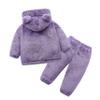 Hikido Toddler Insulated Onesie Cute Comfy Thicken Snowsuit Baby Gift for Christmas 18~24M Lavender view 2