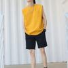 Maiyifu-GJ Men's Sleeveless Solid Color Tank Top Bodybuilding Workout Crewneck Shirt Muscle Athletic Training Fitness Vest (Yellow,X-Large) view 2