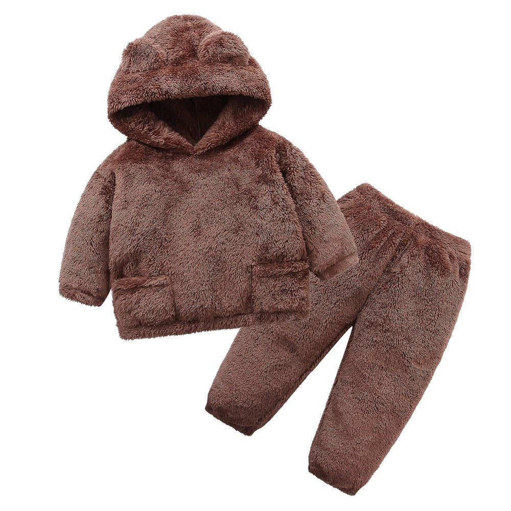 Baby Cosplay Fall Winter Outfits with Pant Coming Home Birthday Casual Clothes Set for 2-3T Brown