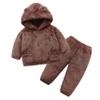 Baby Cosplay Fall Winter Outfits with Pant Coming Home Birthday Casual Clothes Set for 2-3T Brown view 1