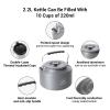 Bulin Camping Kettle, 2.2L Large Portable Stovetop Tea Kettle Fast Heating Boiling Hot Water for Open Fire Lightweight Coffee Pot with 2 Camping Cups & Lids for Outdoor Hiking Picnic Travel view 3