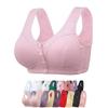 Daisy Bra for Seniors, Front Snap Closure Bras, Front Snaps Daisy Bras for Older Women (Stripe-Pink,Medium) view 1