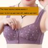 Daisy Bra for Seniors, Front Snap Closure Bras, Front Snaps Daisy Bras for Older Women (Stripe-Pink,Medium) view 2