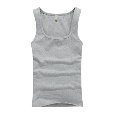 Maiyifu-GJ Men's Bodybuilding Training Fitness Undershirt Cotton Stringer Gym Tank Top Summer Muscle Sleeveless Workout Vest (Grey,XX-Large)