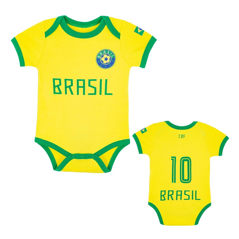 Cnins Toddler Soccer Brazil Outfit Clothes Brasil Baby Football Jersey Shirt for Infant Boys & Girls (CN-BRZ,18-24M)
