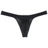 Jaxu Men's Gloss & See-through Tangas Underwear Male Bulge Pouch Thong Sexy Mesh T-back Sheer Underpants Sissy Lingerie 2-Pack(Black) M view 3
