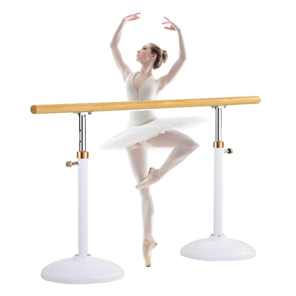 Ballet Barre Heavy Duty Steel Ballet Barre for Children and Adults, Adjustable Height Mobile Dance Pole, Can Bear A Weight of 250kg (Color : Adult Style, Size : 2M/6.6FT)
