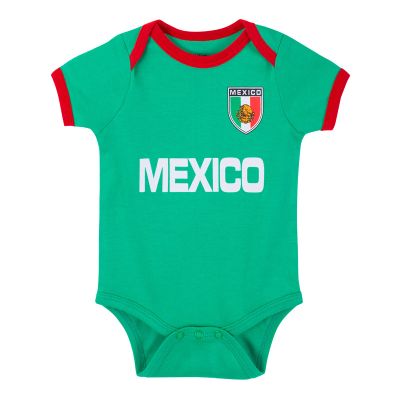 Cnins Baby Football Outfit Mexico Infant Onesie Soccer Newborn Mexico Shirts for Boys & Girls (CN-MX, 12-18M)