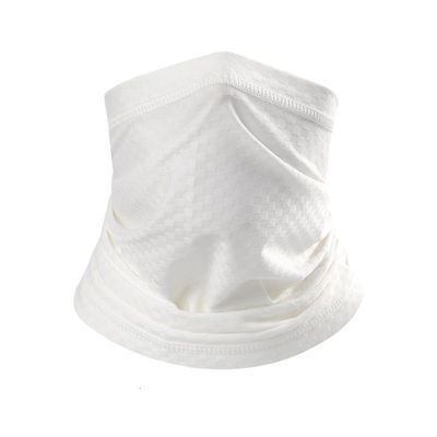 Neck Gaiter Bandana Face Mask Dust Sports Masks Face GaiterHigh Elastic Ice Silk Cycling Mask Sunscreen Face Scarf Scarffor Hot Summer Cycling Hiking Fishing white