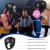 Copkim 2 Pcs Boxing Headgear MMA Training Sparring Gear Muay Thai Headgear Adjustable Taekwondo Helmet for Kickboxing Sparring Trainees Youth Adult Men(Black) view 4