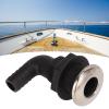 90-Degree Thru Hull Connector, 3/4in Marine Elbow Outlet Nylon Hull Hose Connector Marine Fitting Drain Fitting Thru Hull Fitting Boat Plumbing Fittings Through Hull Fitting(Black) view 4