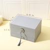 BOOVO Earring Jewelry Box For Women Girl Stud Organizer, 5 Layers Girl Jewelry Organizer Box With Lock Earring Holder Organizer Necklace Ring Jewelry Organizer Box For Girls (grey) view 3