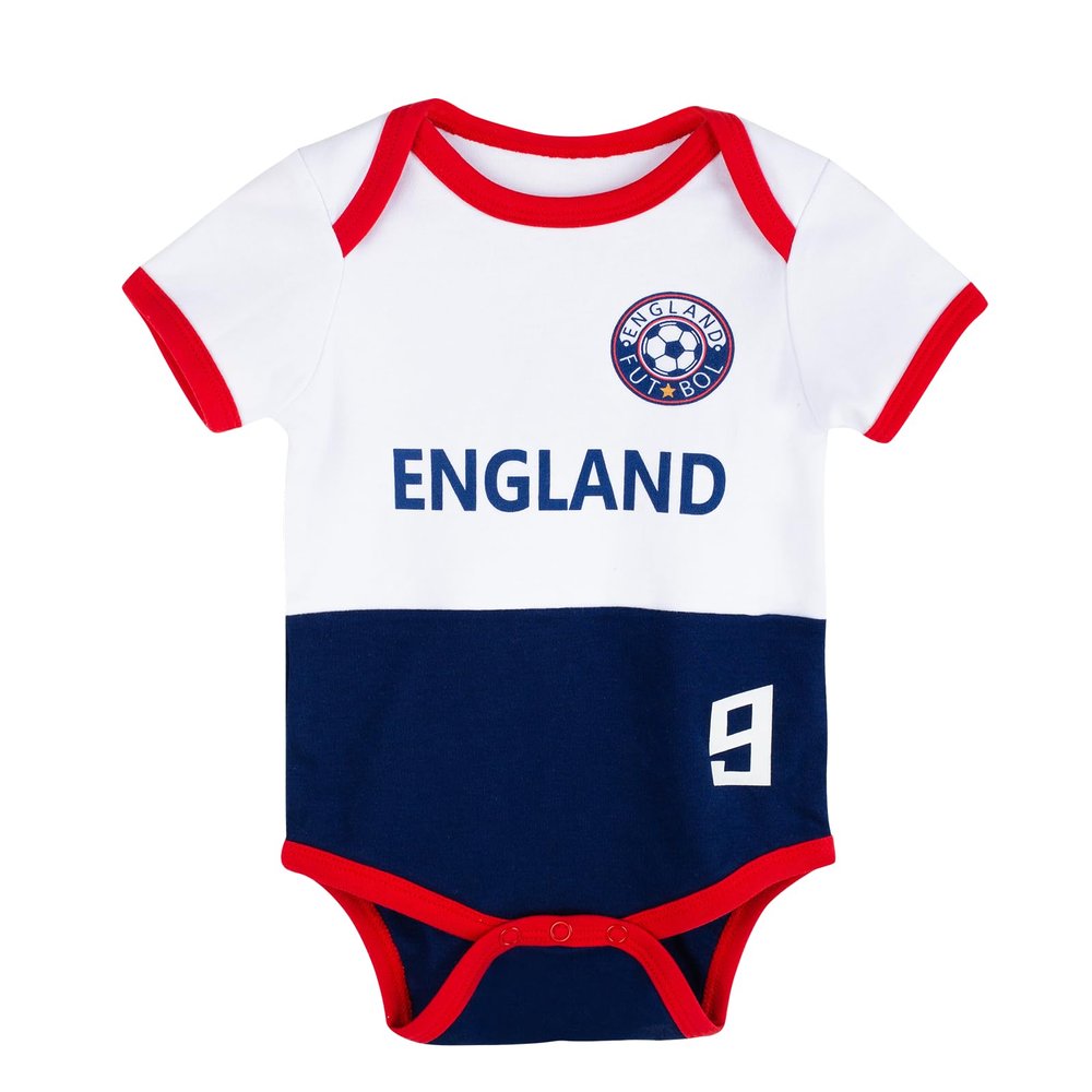 Cnins Infant Football Jersey England Baby Onesie Clothing for Boys & Girls Toddler Soccer England Shirt (CN-EN,6-12M)