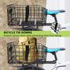 Folding Rear Bike Basket, Huntoshon Quickly Release Metal Bicycle Rack Cargo Basket with Strap & Reflective Tail Light for Most Mounted Bike Rack view 3