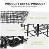 Folding Rear Bike Basket, Huntoshon Quickly Release Metal Bicycle Rack Cargo Basket with Strap & Reflective Tail Light for Most Mounted Bike Rack view 4