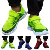 Boys Lightweight Non Slip Running Shoes Kid Girls Athletic Tennis Shoe Breathable Lightweight Slip on Sports Shoes (Green,2) view 2