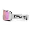 Zipline KLIK Ski Goggles - No Fog Magnetic Lenses, Double Cylindrical Polycarbonate, Adjustable Vent, Magnetic Lens System - Preferred by Pros (White Frame - Cherry Blossom - Rose Lens, White Frame) view 4