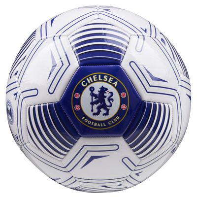 Chelsea F.C. Soccer Ball for Adults Teenagers Kids Training Soccer Size 3, 4 or 5 Merchandise (White/Blue, Size 5)