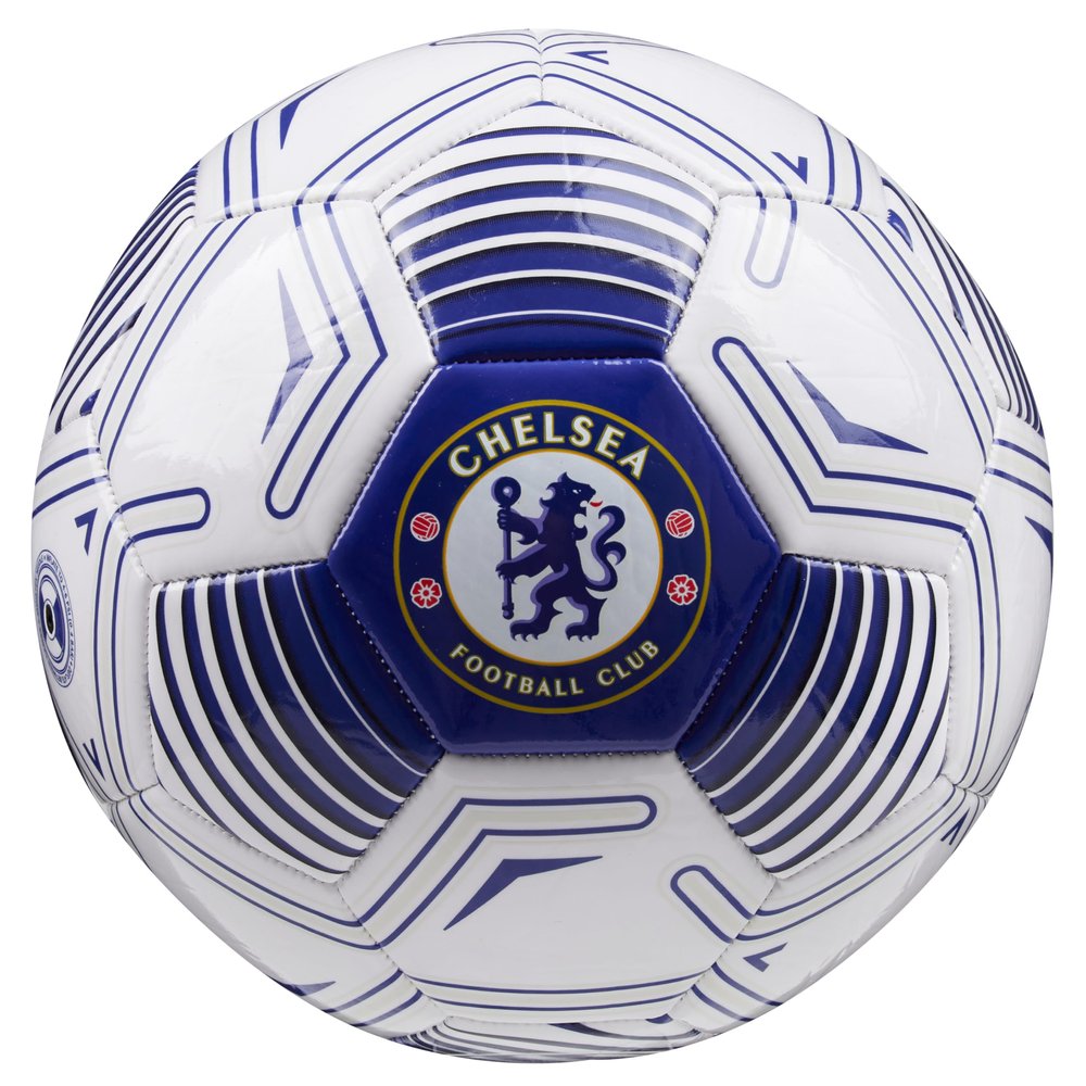 Chelsea F.C. Soccer Ball for Adults Teenagers Kids Training Soccer Size 3, 4 or 5 Merchandise (White/Blue, Size 5)