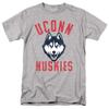 University of Connecticut Official Huskies Logo Unisex Adult T Shirt,Athletic Heather, 3X-Large view 1