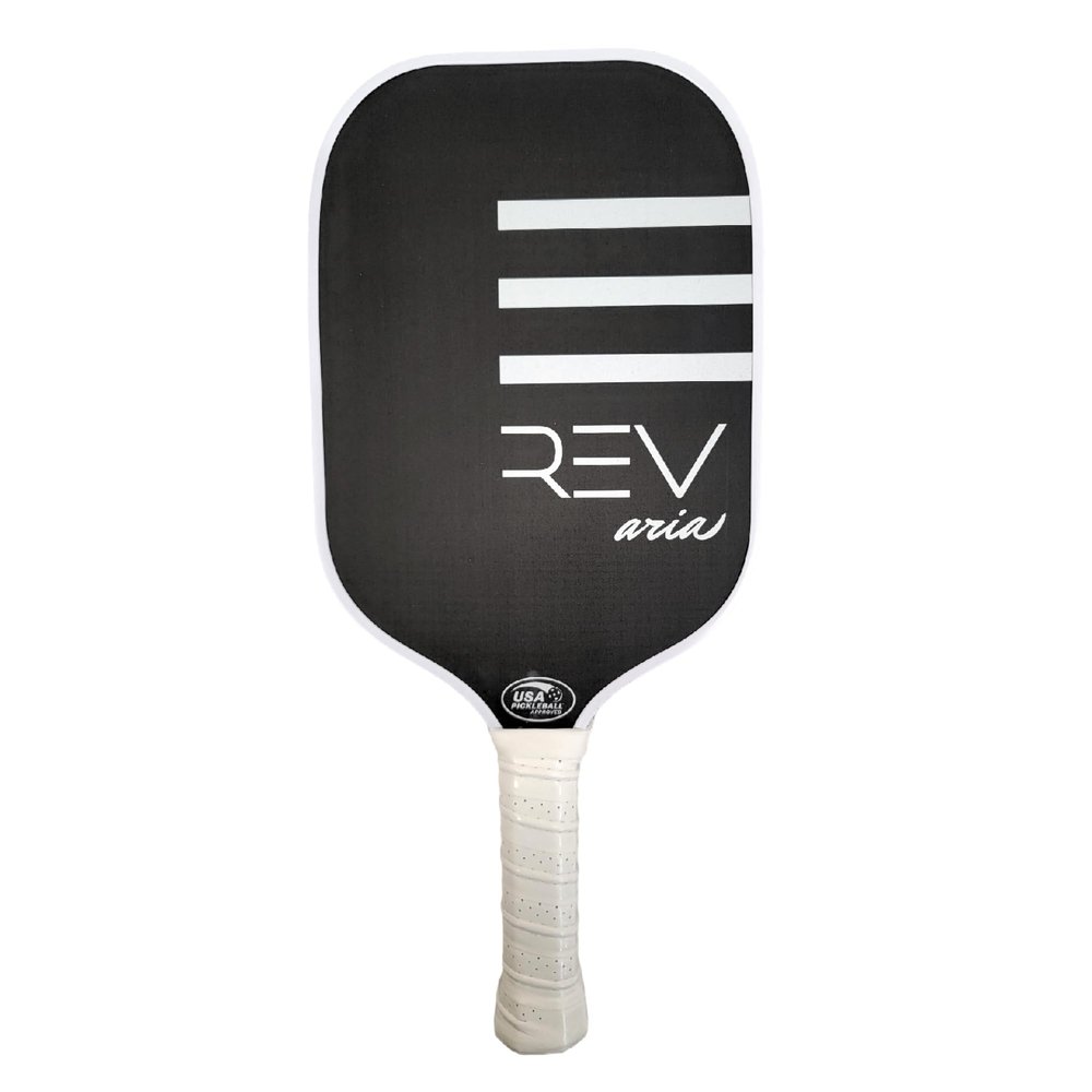 REV Pickleball Paddle  Aria 8 oz Carbon Fiber Pickleball Racket for Adults  Professional Performance Paddle for Power & Control  USAPA Approved