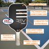 REV Pickleball Paddle  Aria 8 oz Carbon Fiber Pickleball Racket for Adults  Professional Performance Paddle for Power & Control  USAPA Approved view 2